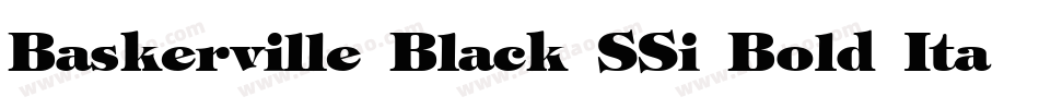 Baskerville Black SSi Bold Italic字体转换